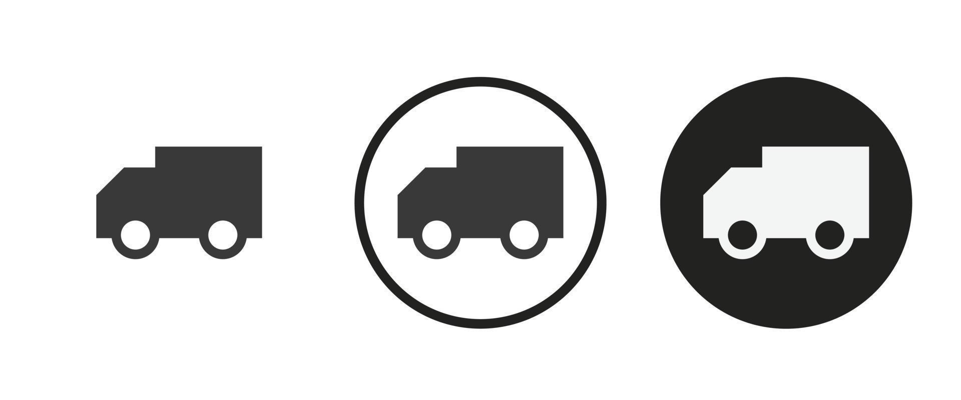 icona del mini camion. set di icone web .illustrazione vettoriale
