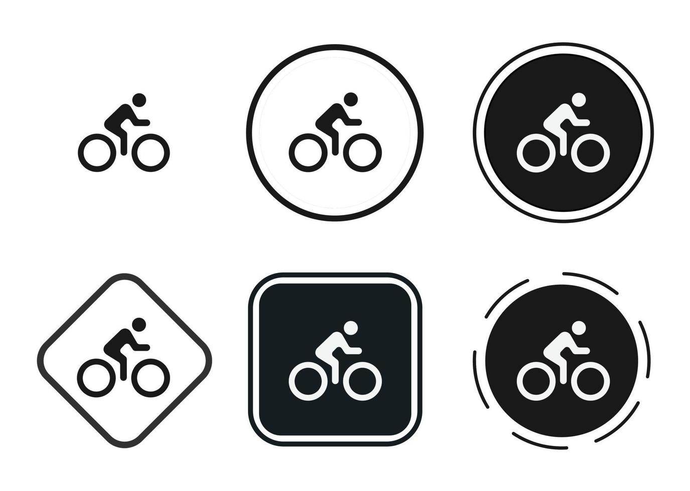icona della bicicletta. set di icone web. collezione di icone piatte. semplice illustrazione vettoriale. vettore