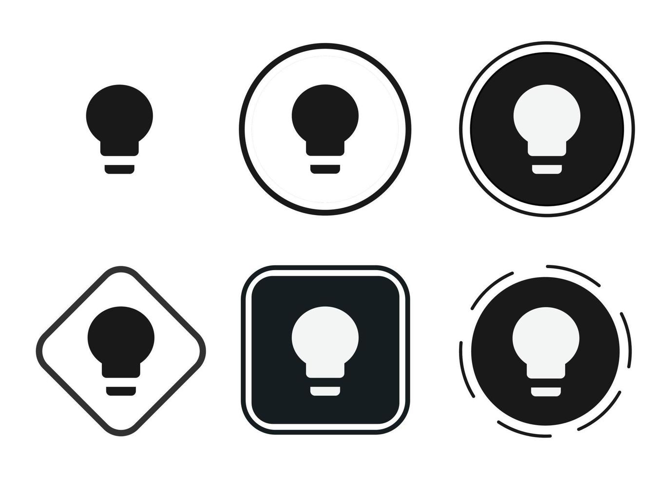 icona della lampadina. set di icone web. collezione di icone piatte. semplice illustrazione vettoriale. vettore