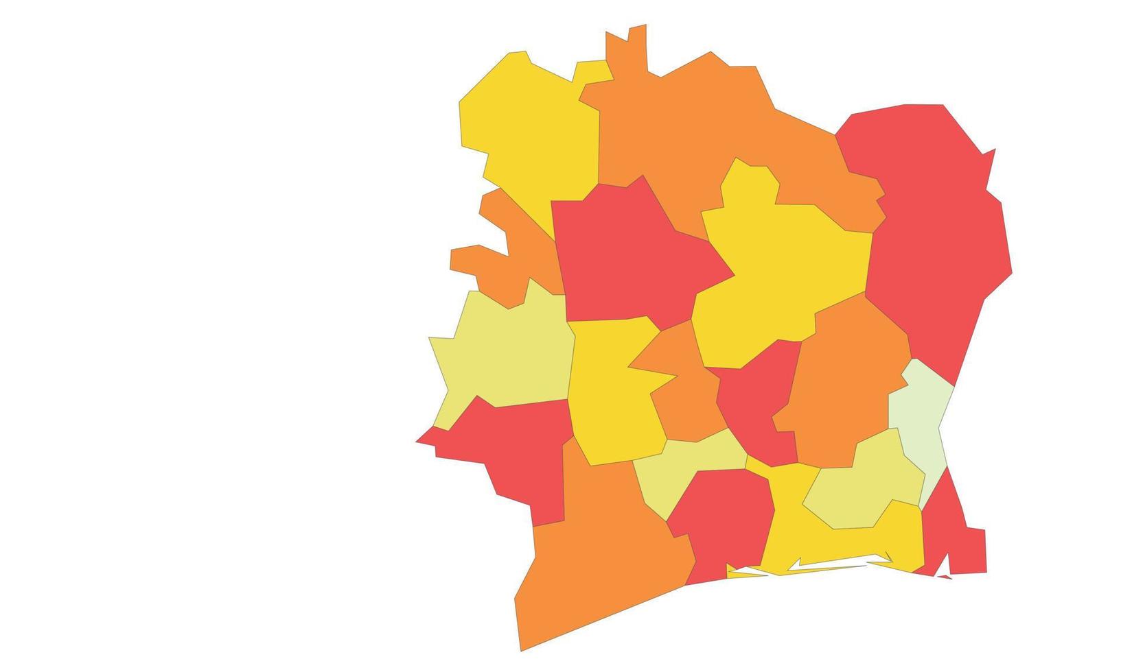 mappa e bandiera della costa d'avorio vettore