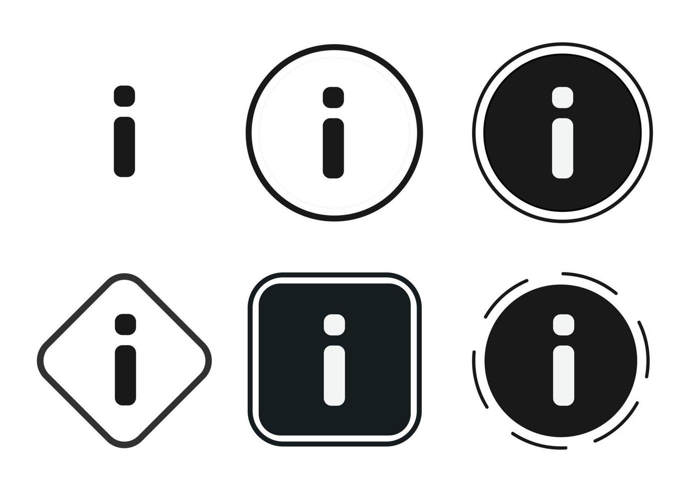 icona delle informazioni. set di icone web. collezione di icone piatte. semplice illustrazione vettoriale. vettore