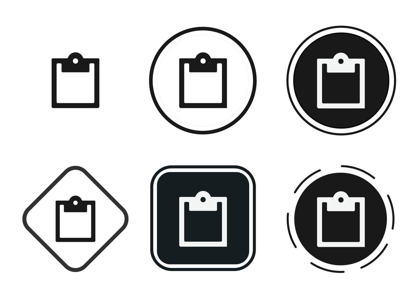 icona appunti. set di icone web. collezione di icone piatte. semplice illustrazione vettoriale. vettore