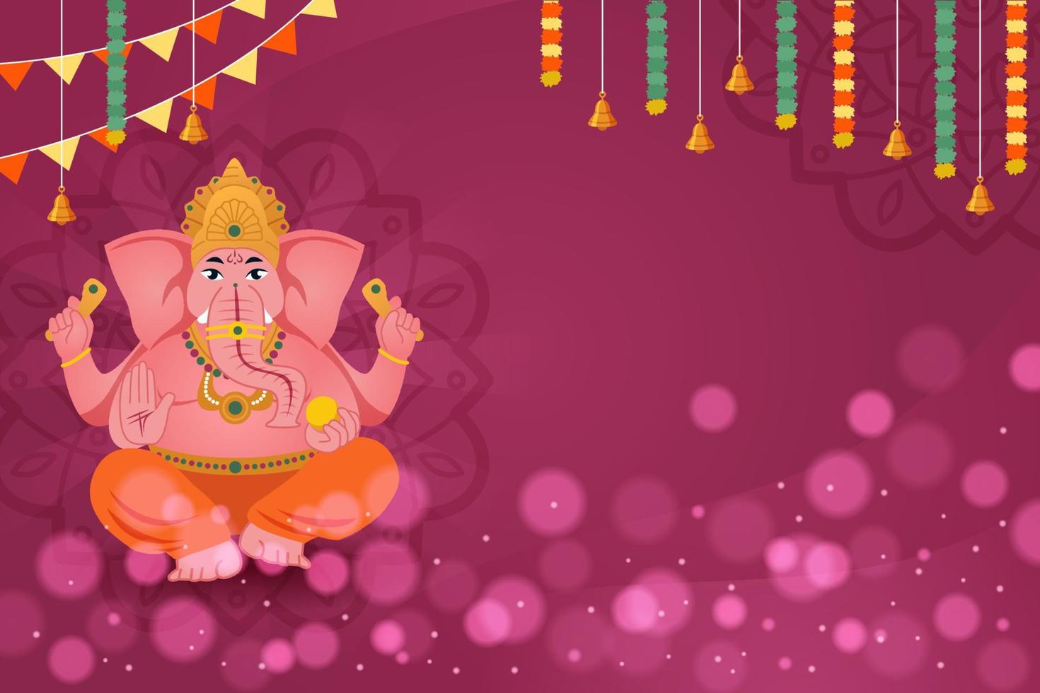 sfondo di ganesh chaturthi vettore