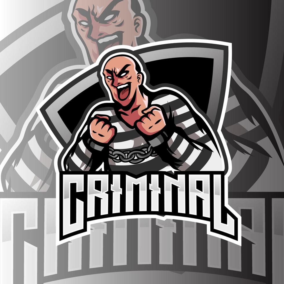 design del logo criminale per l'esport vettore