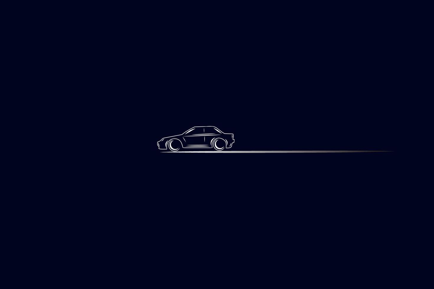 auto classica linea pop art potrait logo design colorato con sfondo scuro. illustrazione vettoriale astratta. carta da parati minimalista scura