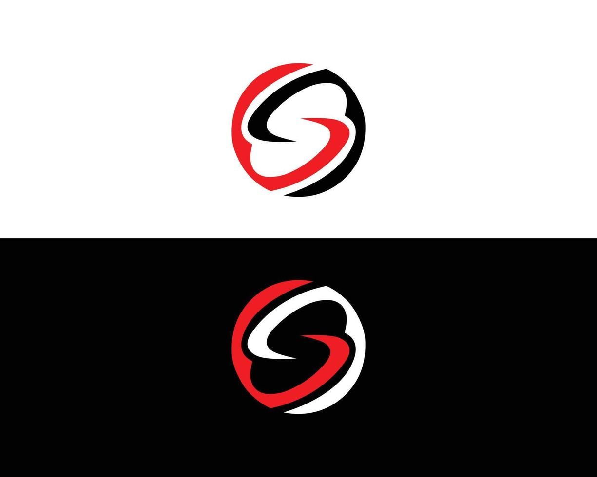 modello di progettazione del logo iniziale della lettera s e ss. vettore