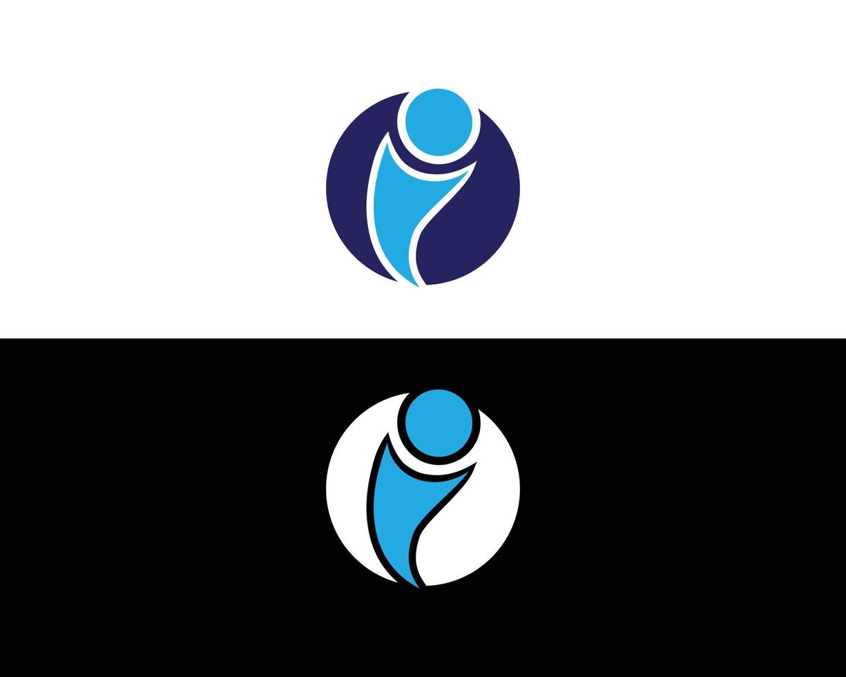 logo iniziale della lettera e modello di progettazione dell'icona. vettore