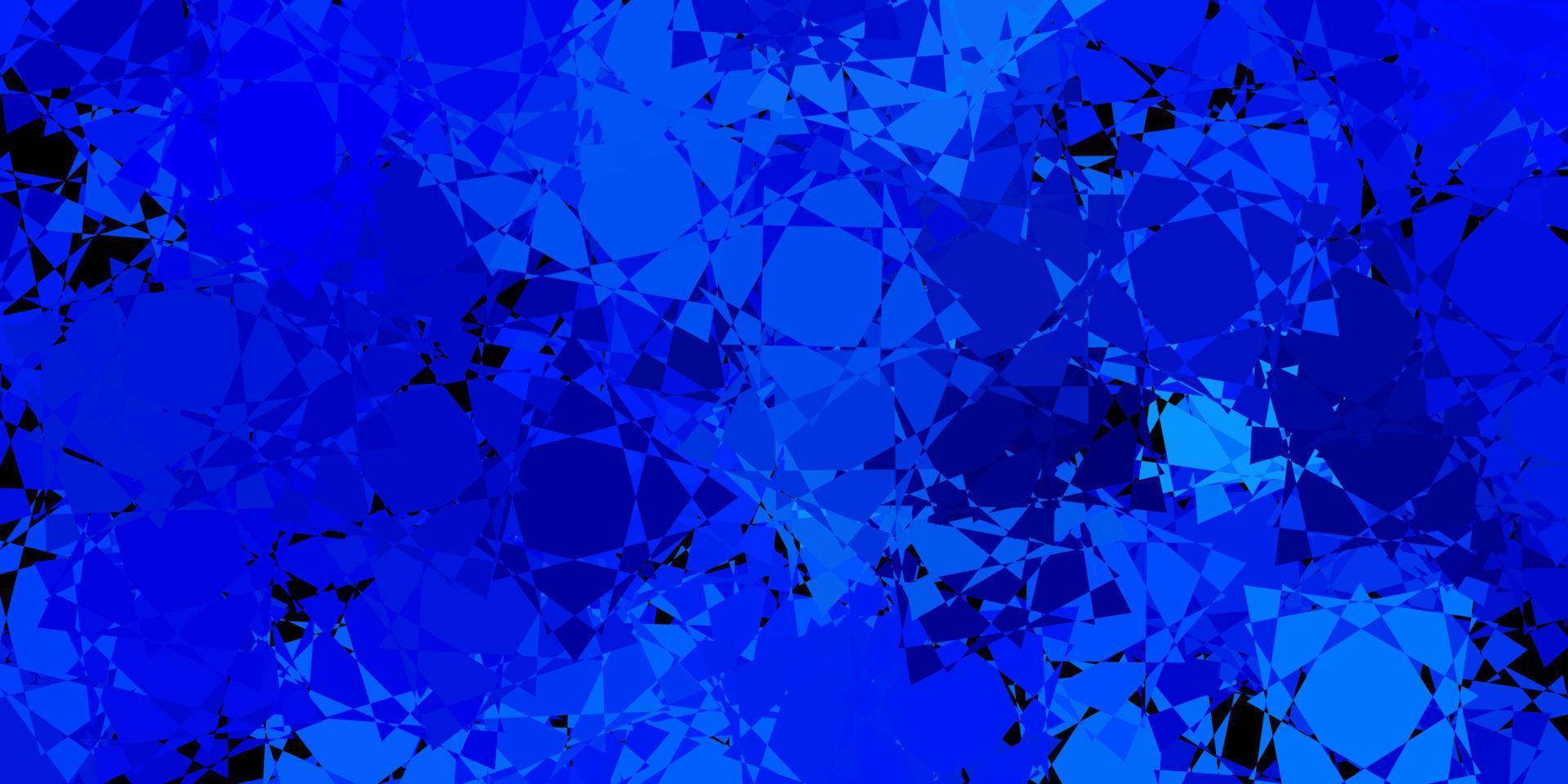layout vettoriale blu scuro con forme triangolari.