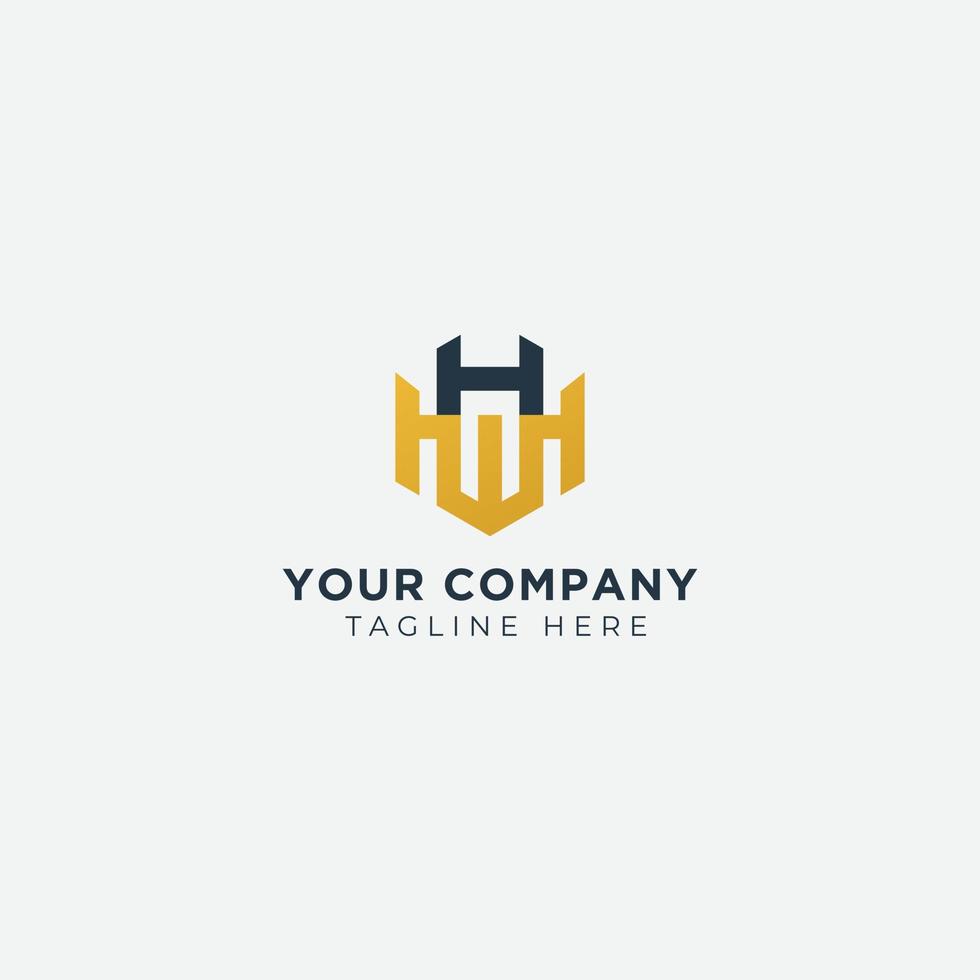 hw design del logo semplice e moderno vettore