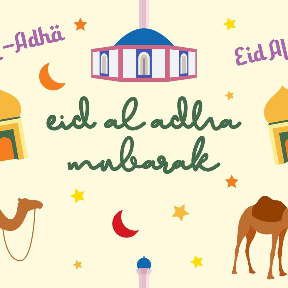 eid al adha modello in stile casuale senza cuciture vettore