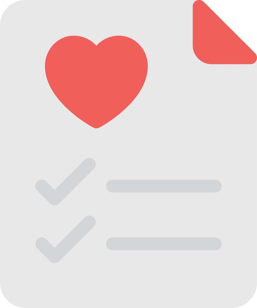 illustrazione vettoriale dell'elenco del cuore su uno sfondo. simboli di qualità premium. icone vettoriali per il concetto e la progettazione grafica.