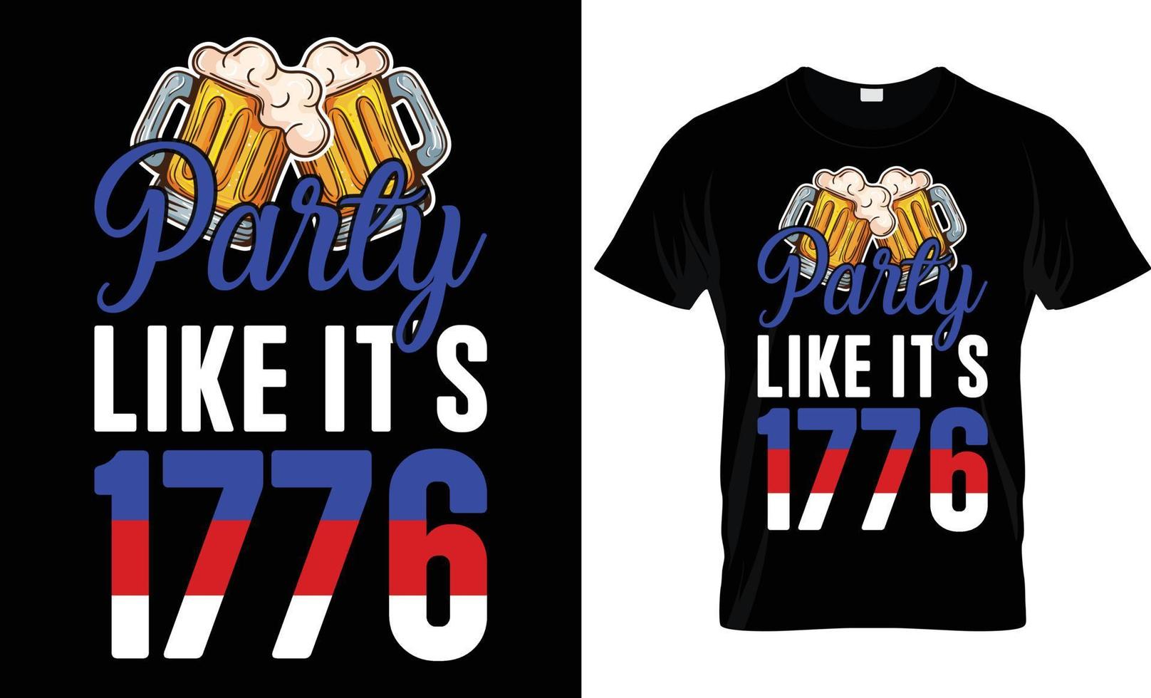 4 luglio t-shirt design - design t-shirt del giorno dell'indipendenza americana vettore