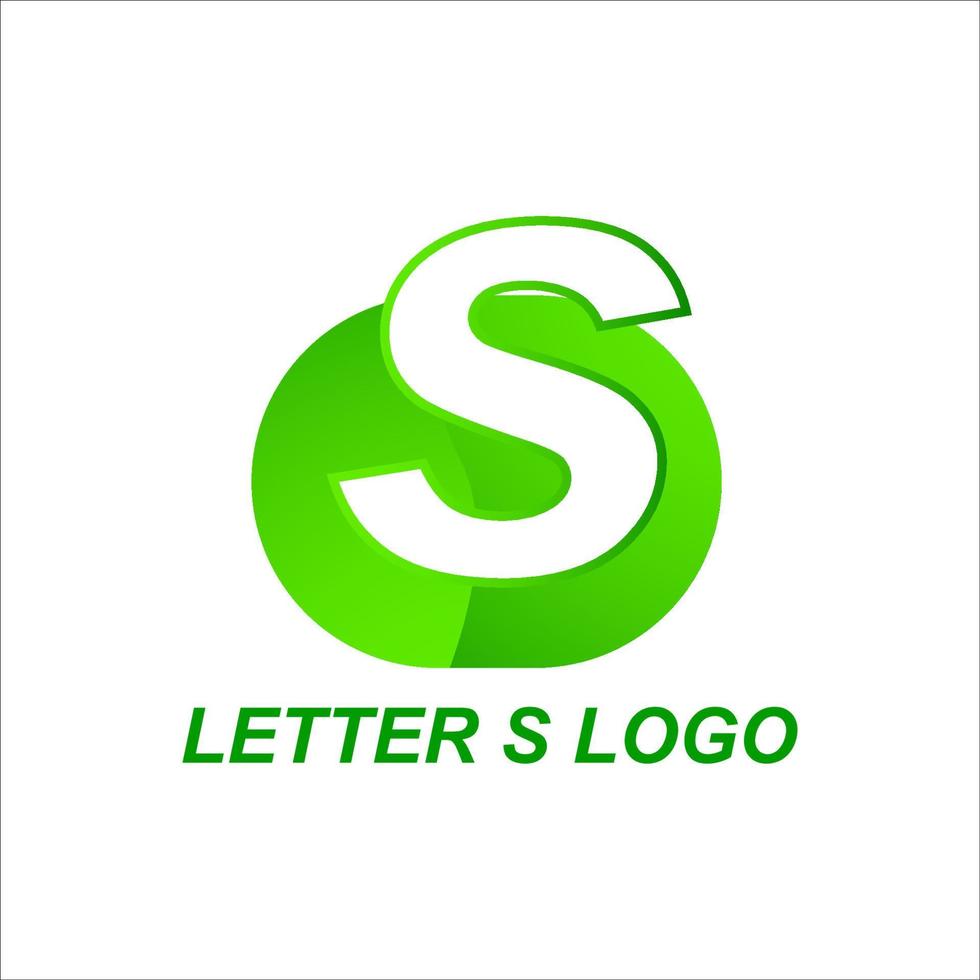 logo verde della lettera s vettore