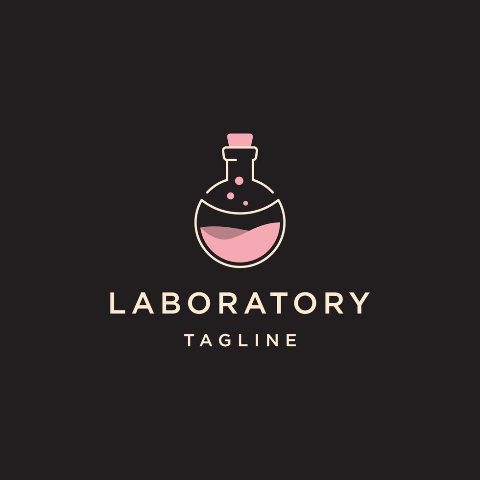 vettore piatto del modello di progettazione dell'icona del logo dei laboratori di pozione