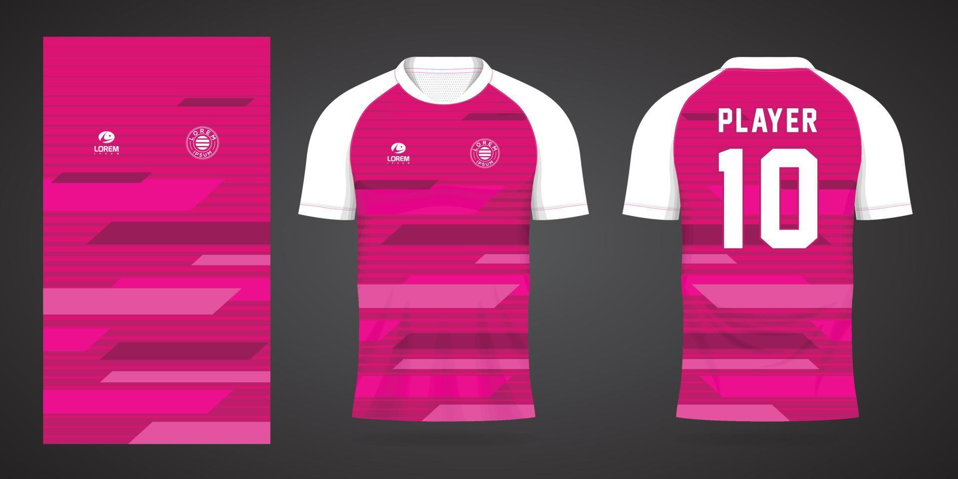 modello di design sportivo maglia rosa calcio vettore