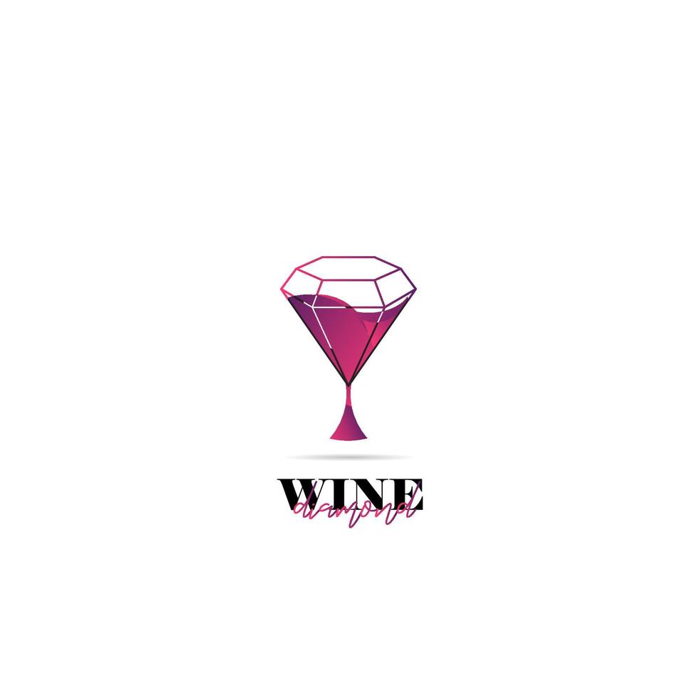 logo del vino minimalista ed elegante vettore