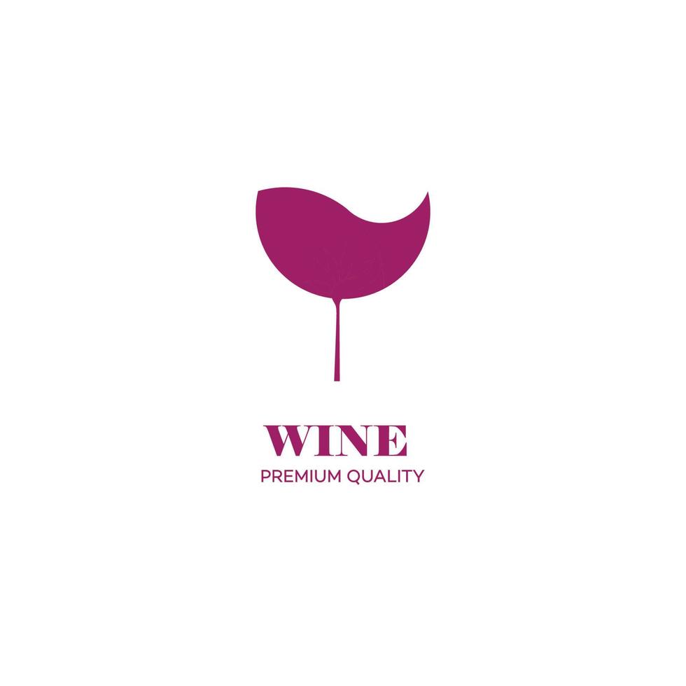 logo del vino combinato con la natura, vino naturale vettore