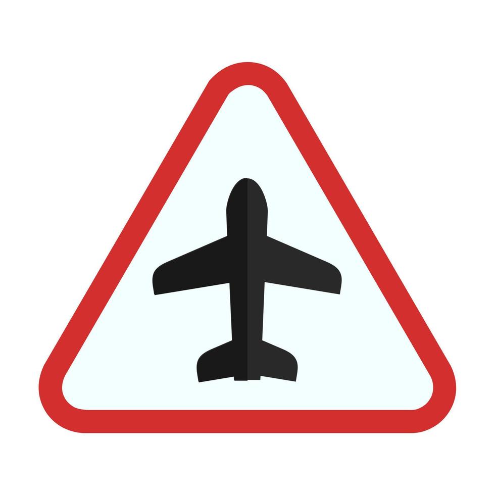 icona multicolore piatta del segno dell'aeroporto vettore