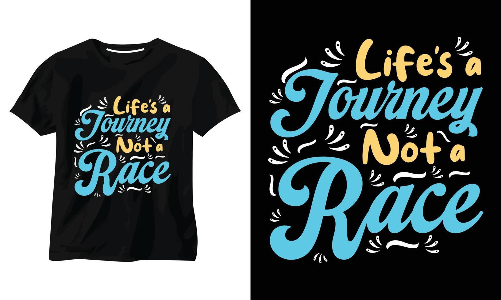 la vita è un viaggio, non un design di una maglietta tipografica di gara vettore