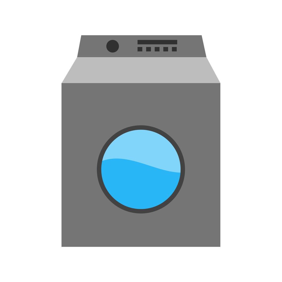 icona multicolore piatta della lavatrice vettore