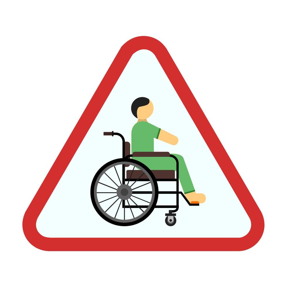 icona multicolore piatta zona portatori di handicap vettore