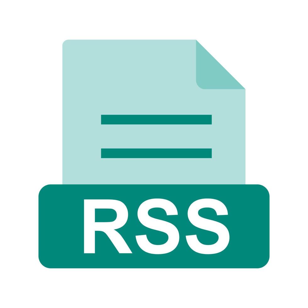 icona multicolore piatta RSS vettore