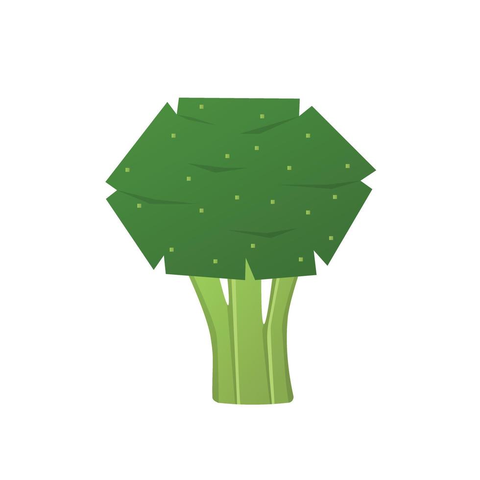 broccoli verdura fresca fattoria cibo sano. vettore di icone piatte di broccoli, illustrazione del logo colorata isolata su bianco