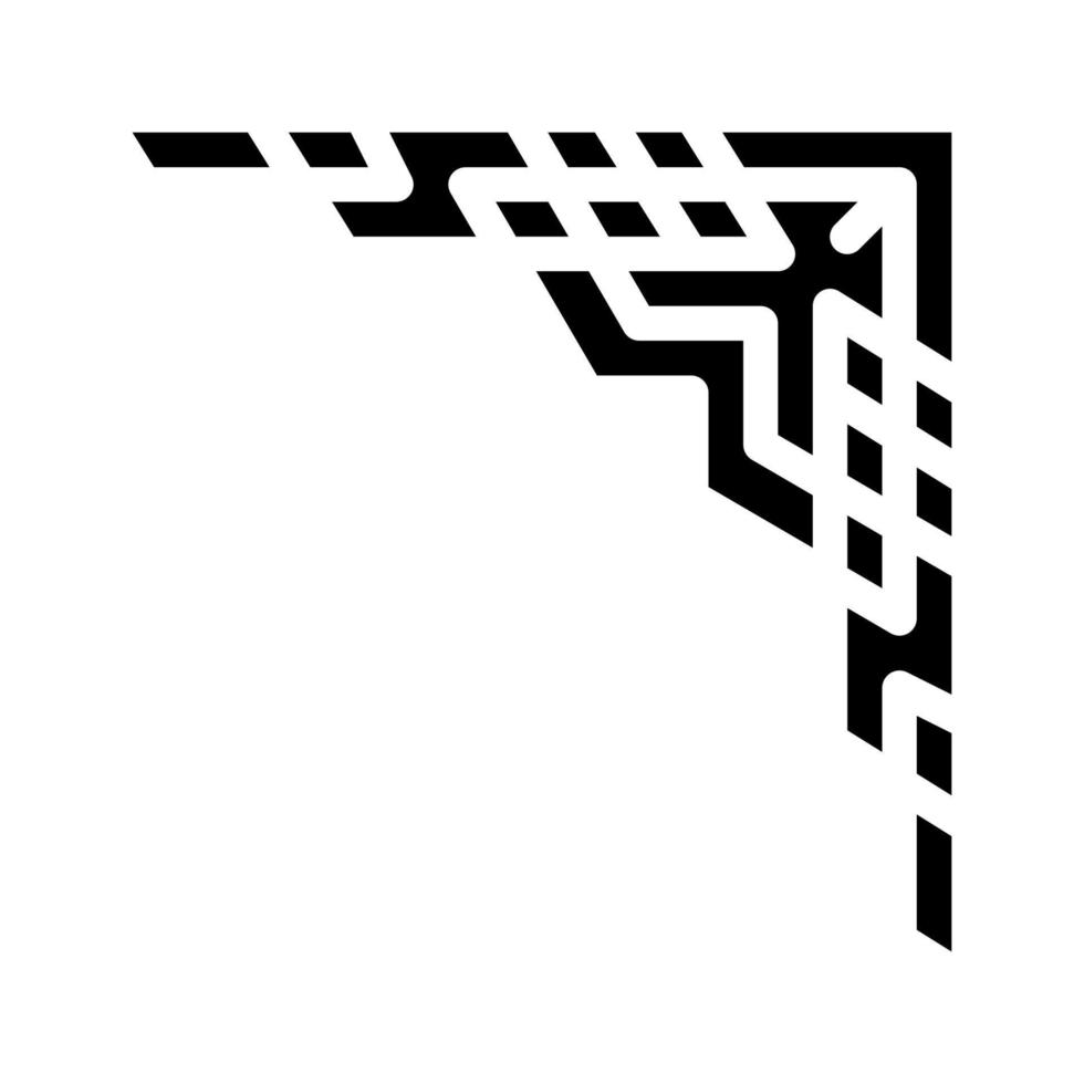 icona del glifo con angolo di stile illustrazione vettoriale piatta