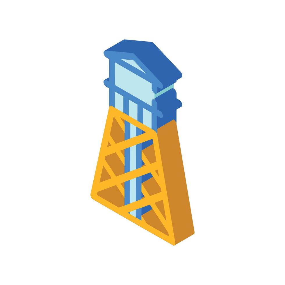 illustrazione isolata del vettore dell'icona isometrica della torre dell'acqua