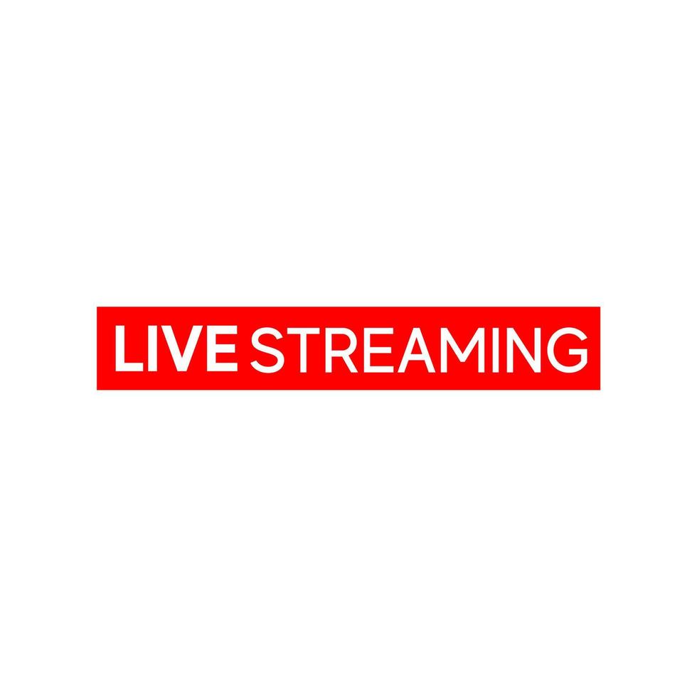 icona del pulsante live per programmi TV e video in streaming vettore