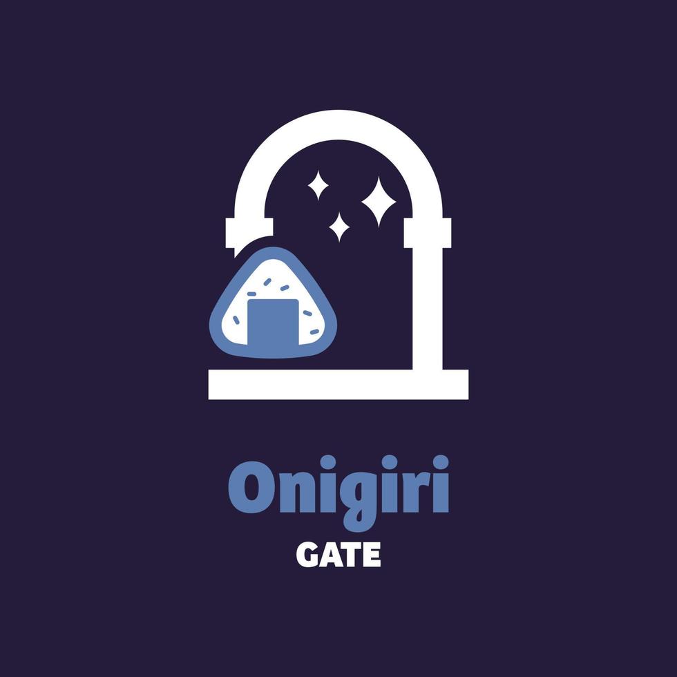 logo del cancello onigiri vettore