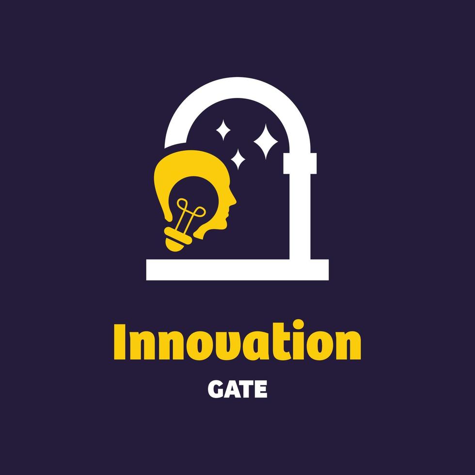logo del cancello dell'innovazione vettore