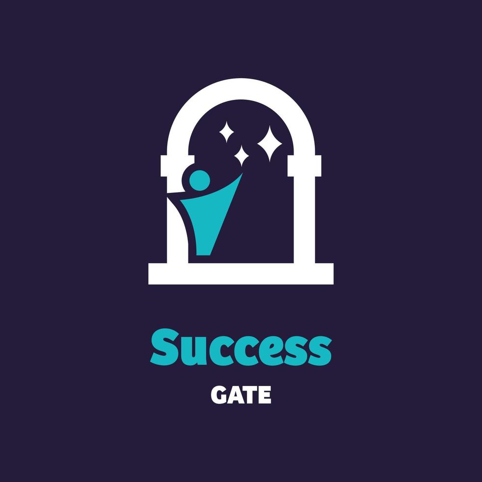 logo del cancello del successo vettore