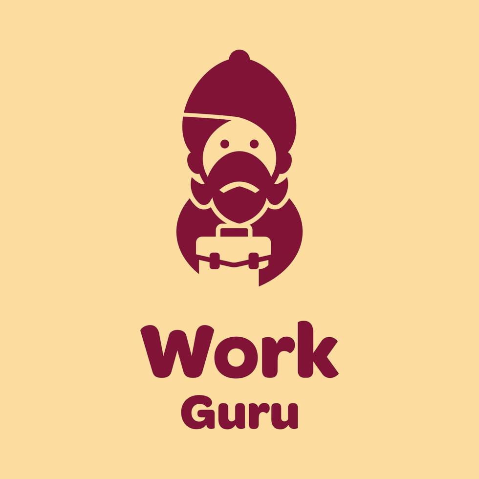 logo del guru del lavoro vettore