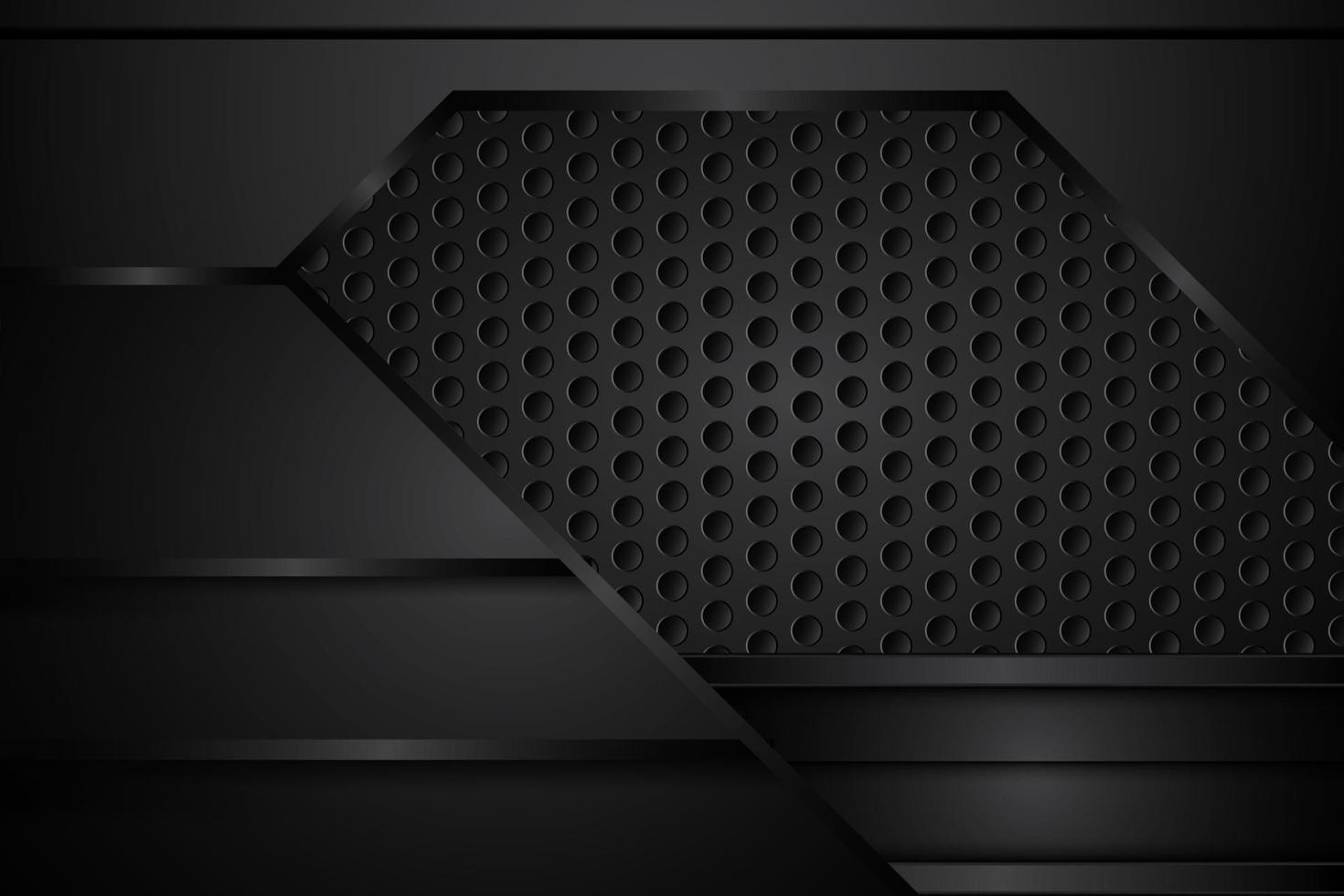 metallo astratto su struttura nera a rete dal design moderno su sfondo scuro. illustrazione vettoriale