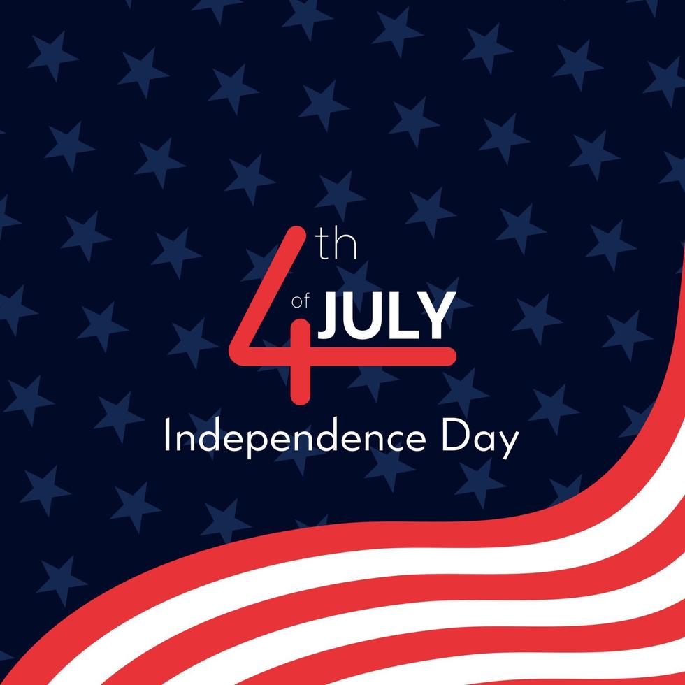 quarto di luglio giorno dell'indipendenza degli stati uniti d'america vettore