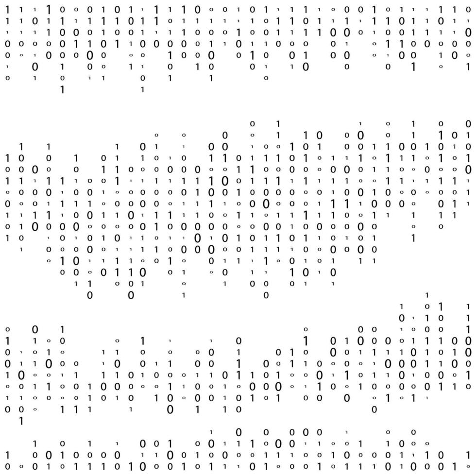 sfondo a matrice astratta. codice binario del computer. codifica. concetto di hacker. illustrazione di sfondo vettoriale