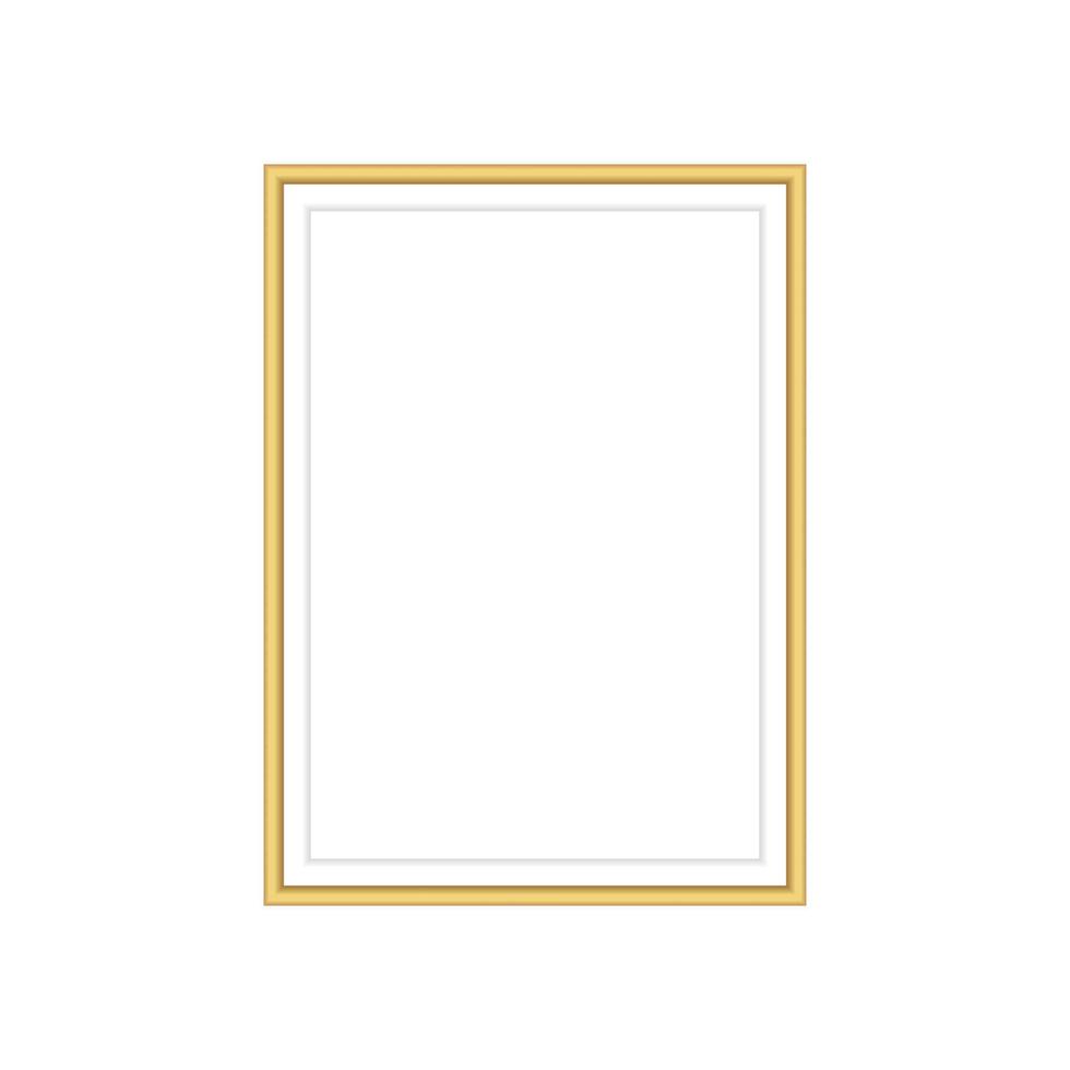 cornice dorata realistica su sfondo bianco. modello di business vettoriale. sfondo di struttura dell'oro di natale. struttura in oro lucido di lusso. elemento di design vettoriale. vettore