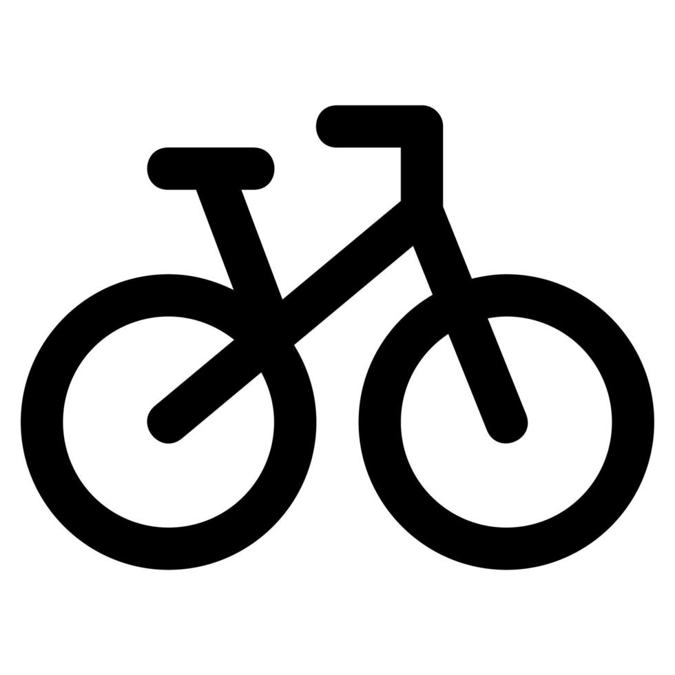 bicicletta. icona della bici su priorità bassa bianca. concetto di ciclismo. segno per la pista ciclabile. illustrazione vettoriale. vettore