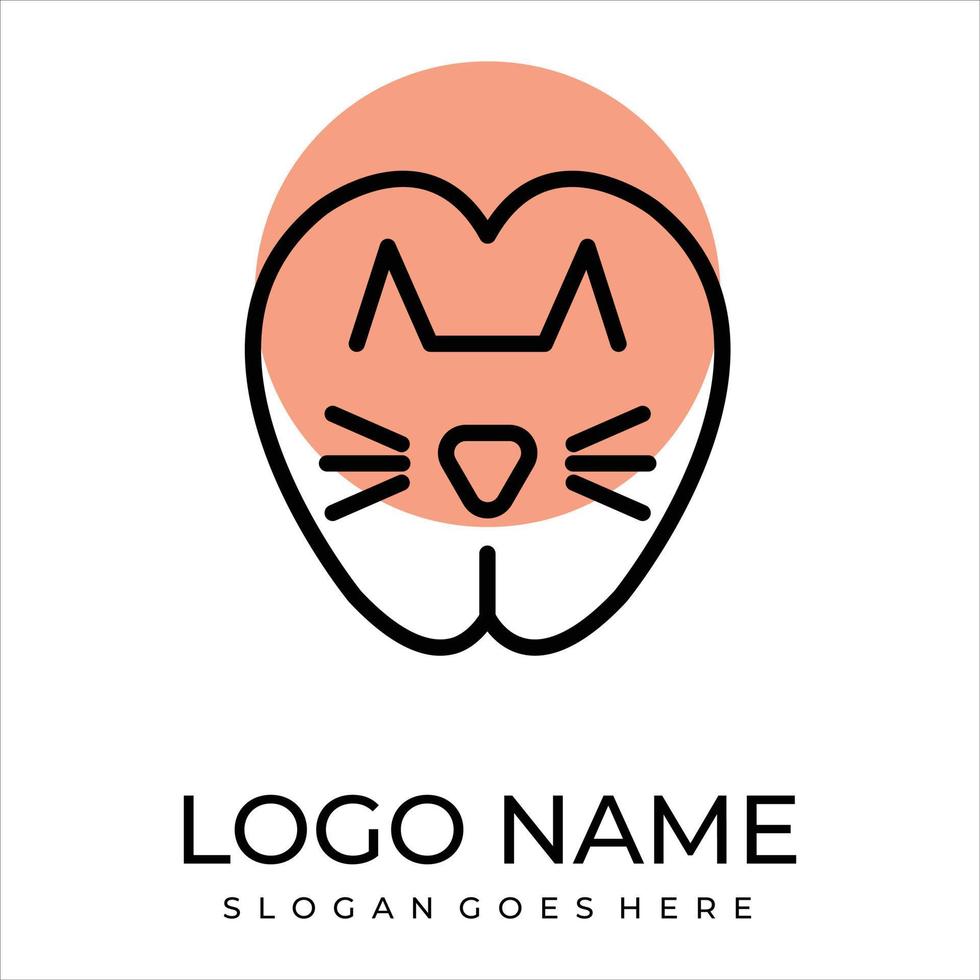 logo gatto creativo vettore