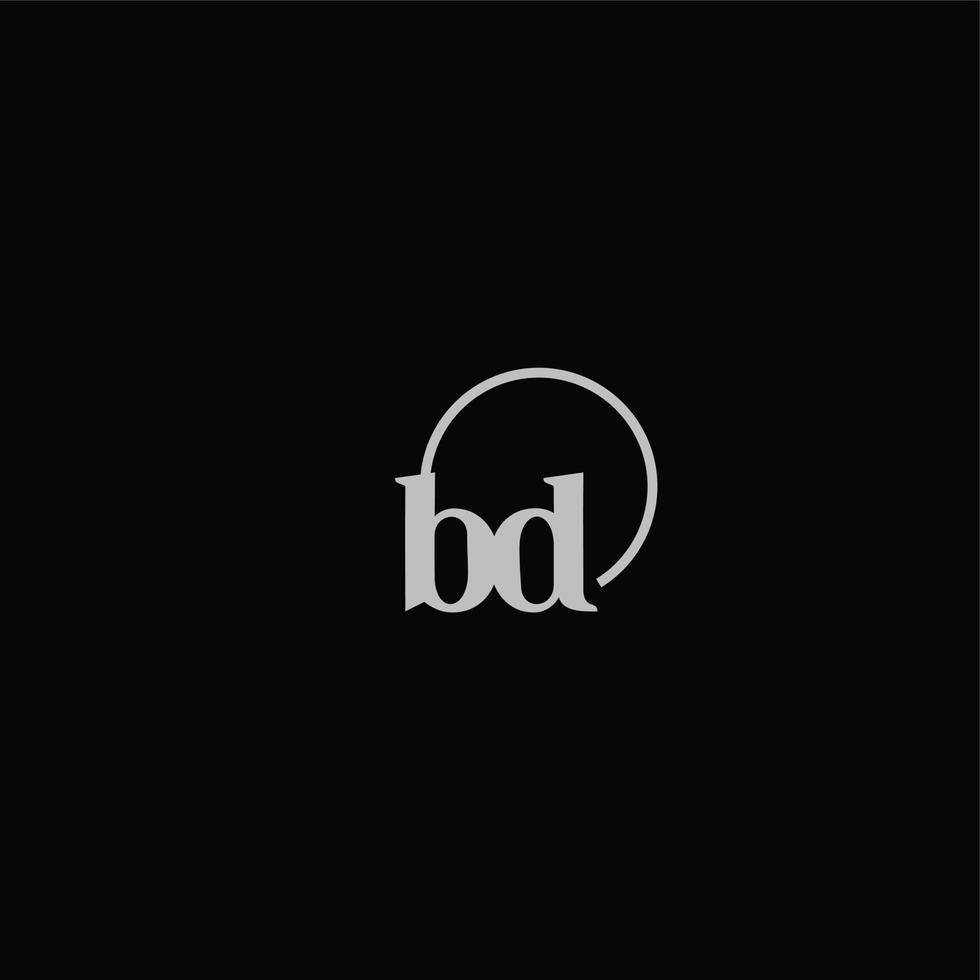 bd iniziali logo monogramma vettore