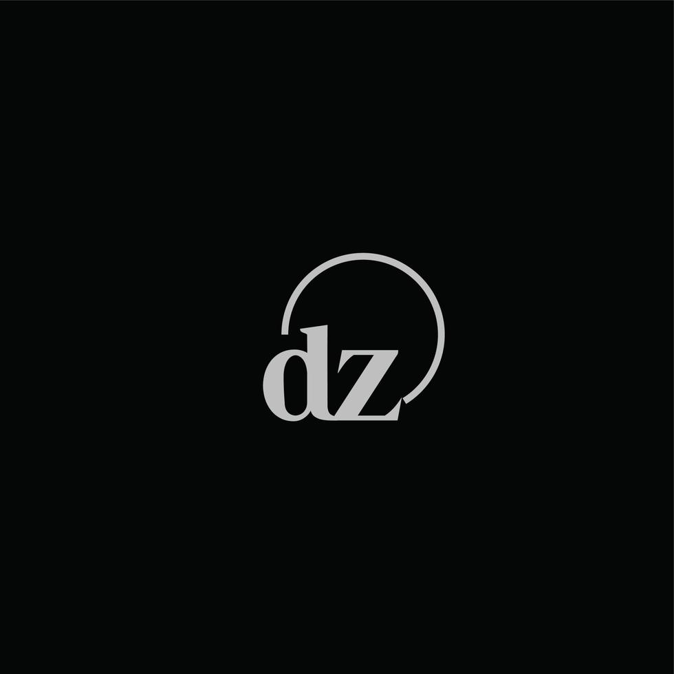 dz iniziali logo monogramma vettore