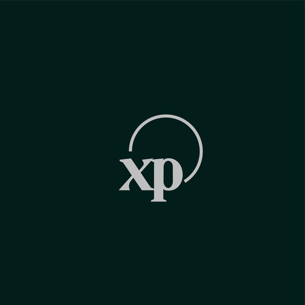 monogramma del logo delle iniziali xp vettore