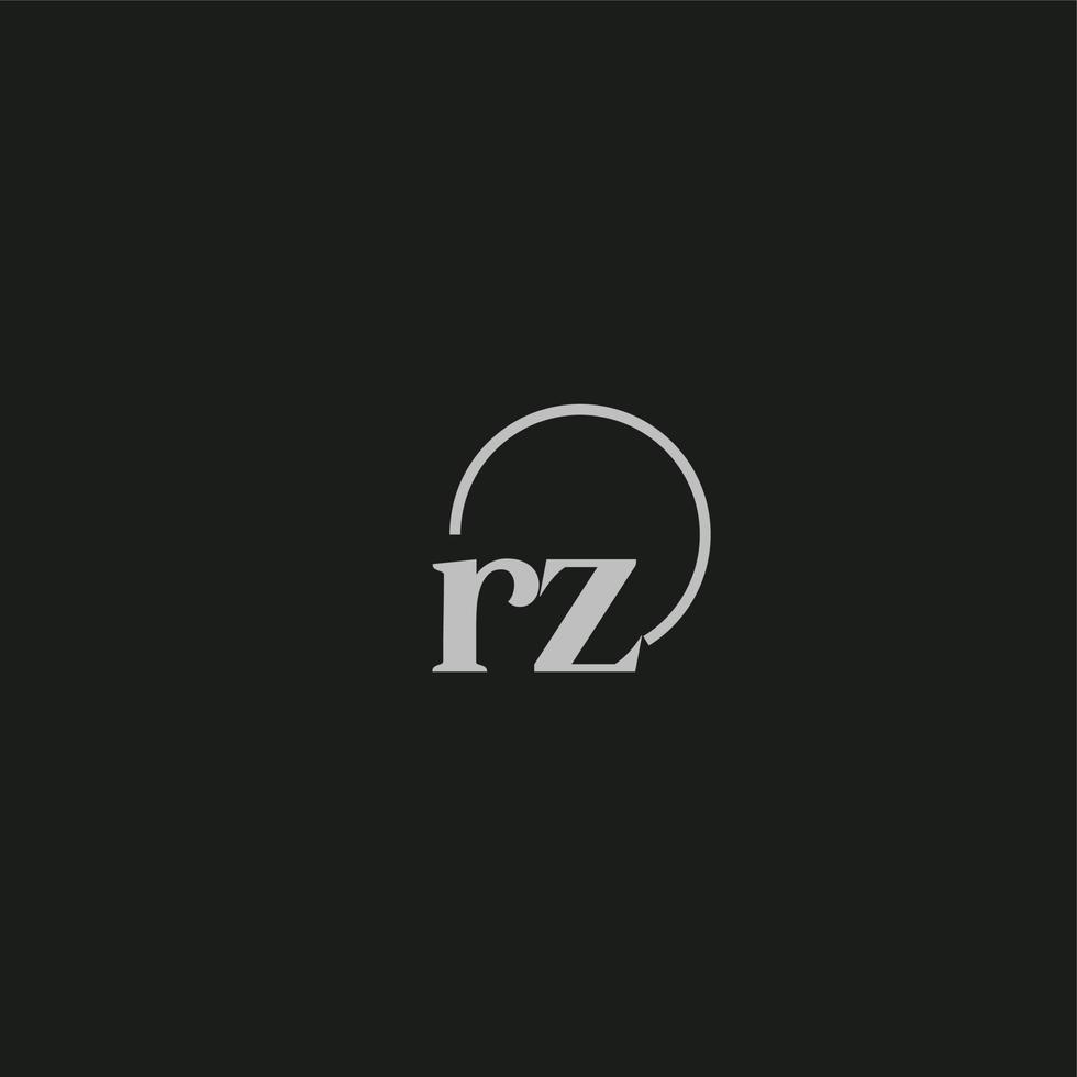 rz iniziali logo monogramma vettore