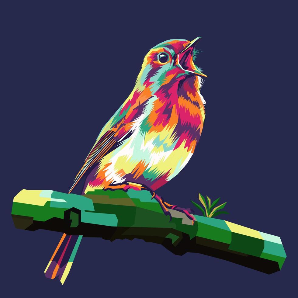 illustrazione vettoriale di uccelli colorati
