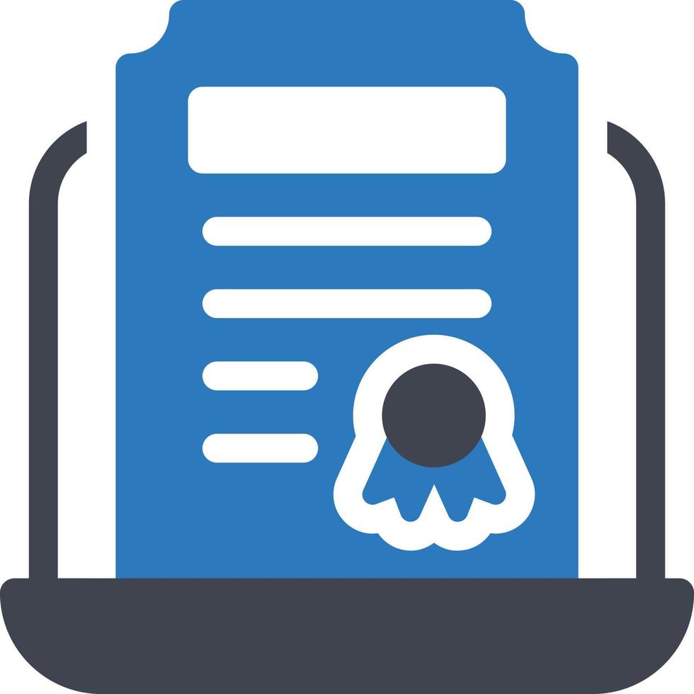 illustrazione vettoriale del certificato portatile su uno sfondo. simboli di qualità premium. icone vettoriali per il concetto e la progettazione grafica.