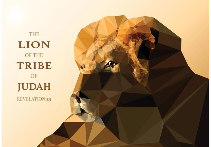 Sfondo vettoriale gratuito poligonale Lion Of Judah
