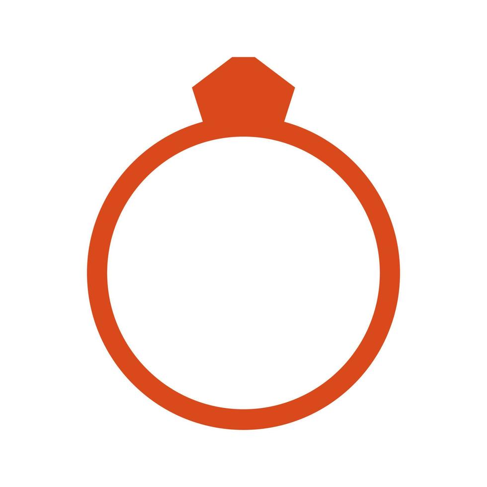 anello di diamanti illustrato su sfondo bianco vettore