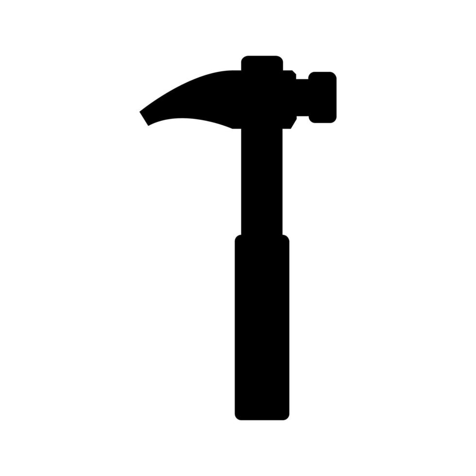 martello illustrato su sfondo bianco vettore