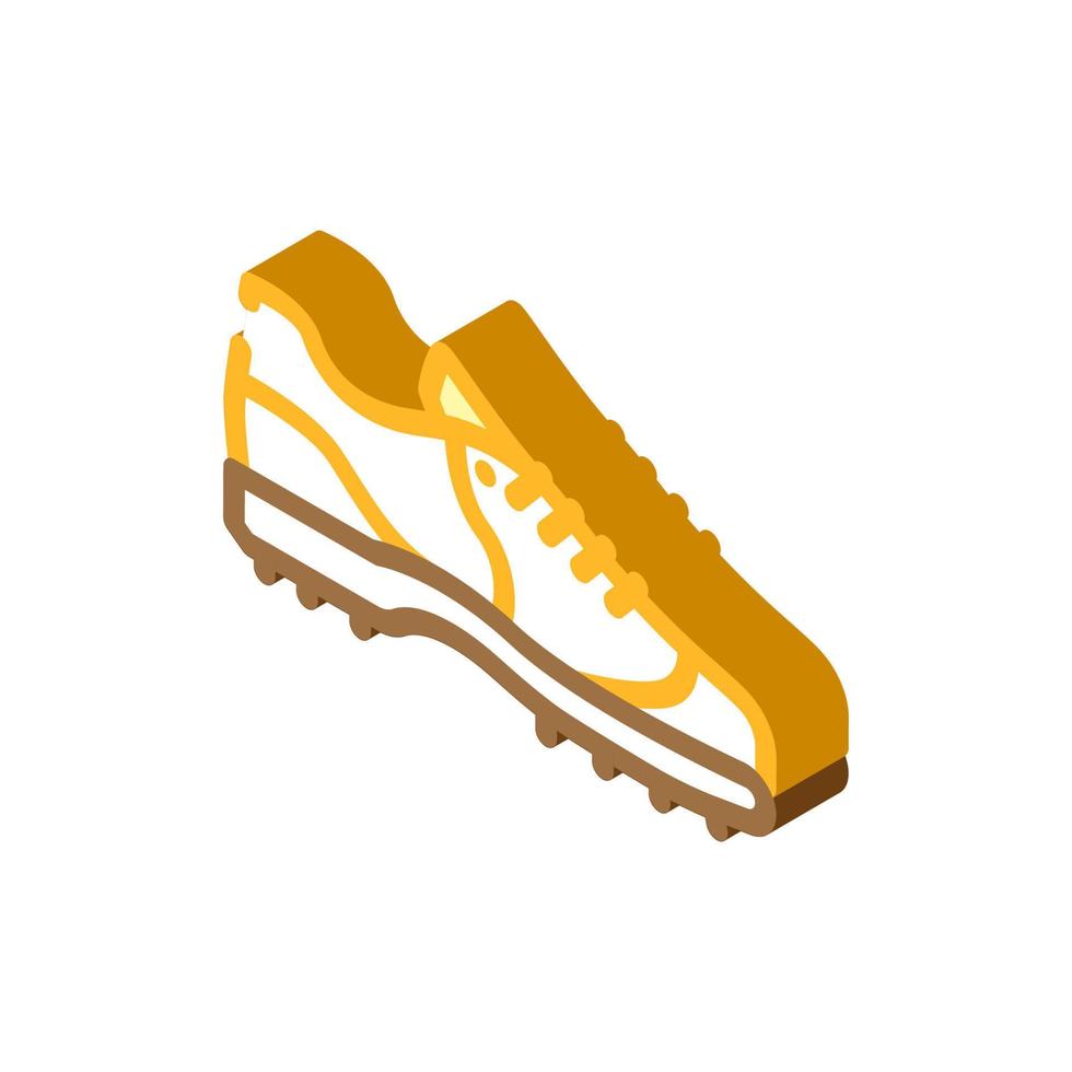 scarpe giocatore di cricket calzature icona isometrica illustrazione vettoriale